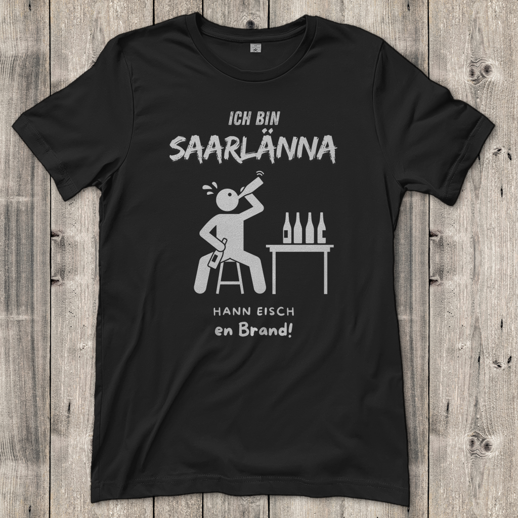 Damen T-Shirt mit Motiv: Ich bin Saarlänna - en Brand.