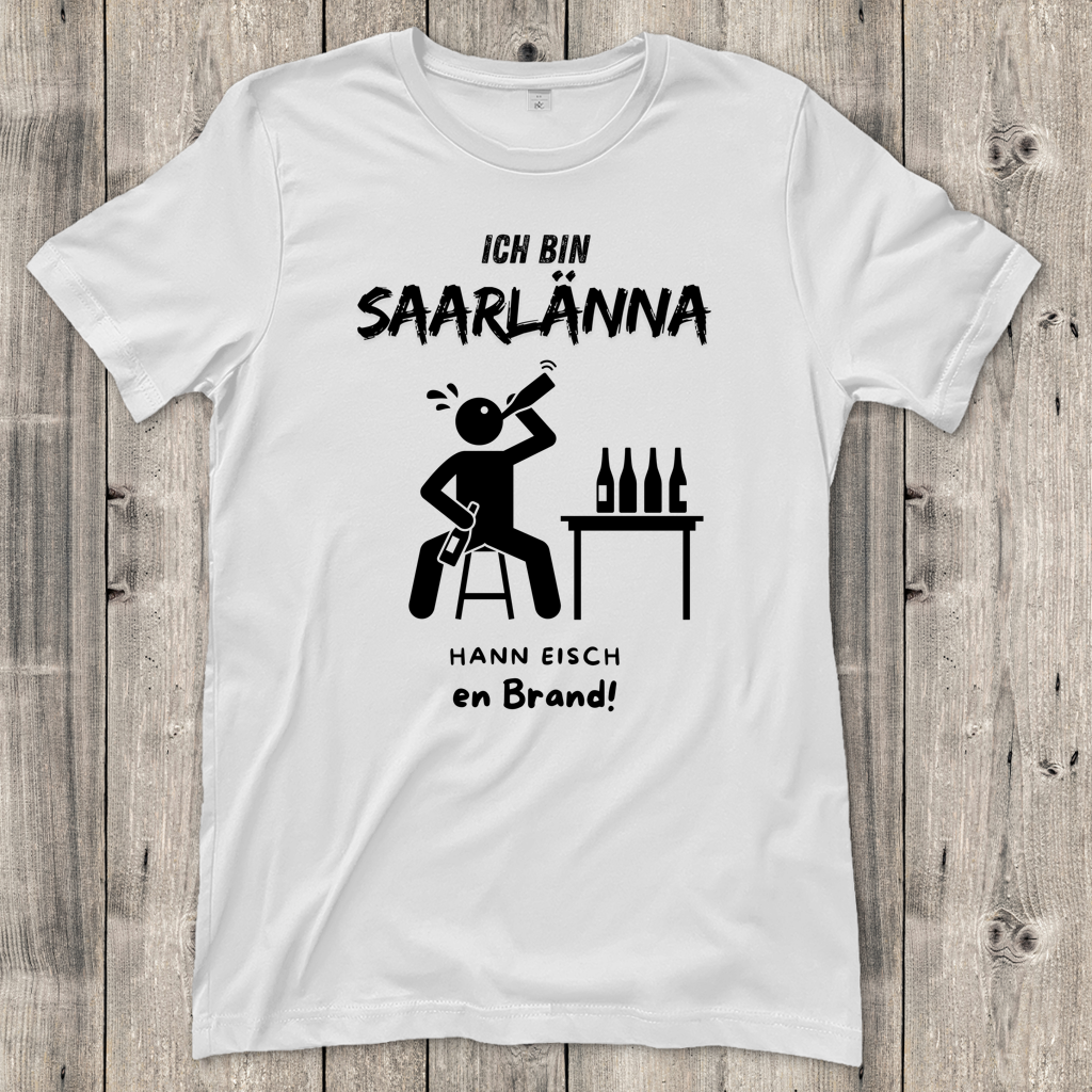 Damen T-Shirt mit Motiv: Ich bin Saarlänna - en Brand.