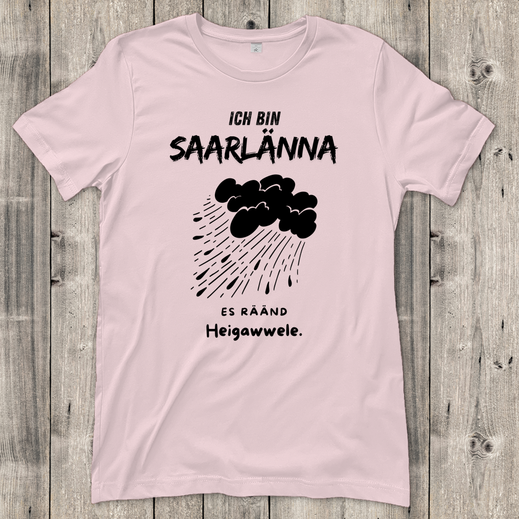 Damen T-Shirt mit Motiv: Ich bin Saarlänna - Heigawwele.