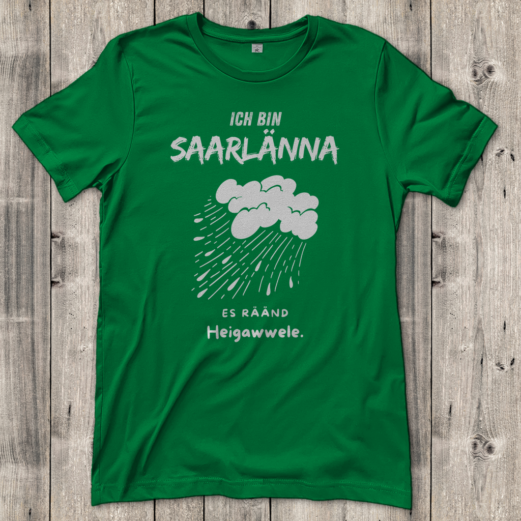 Damen T-Shirt mit Motiv: Ich bin Saarlänna - Heigawwele.