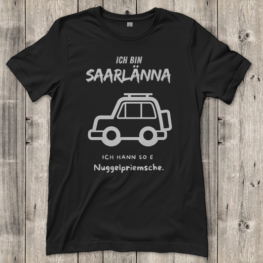 Damen T-Shirt mit Motiv: Ich bin Saarlänna - Nuggelpriemsche.