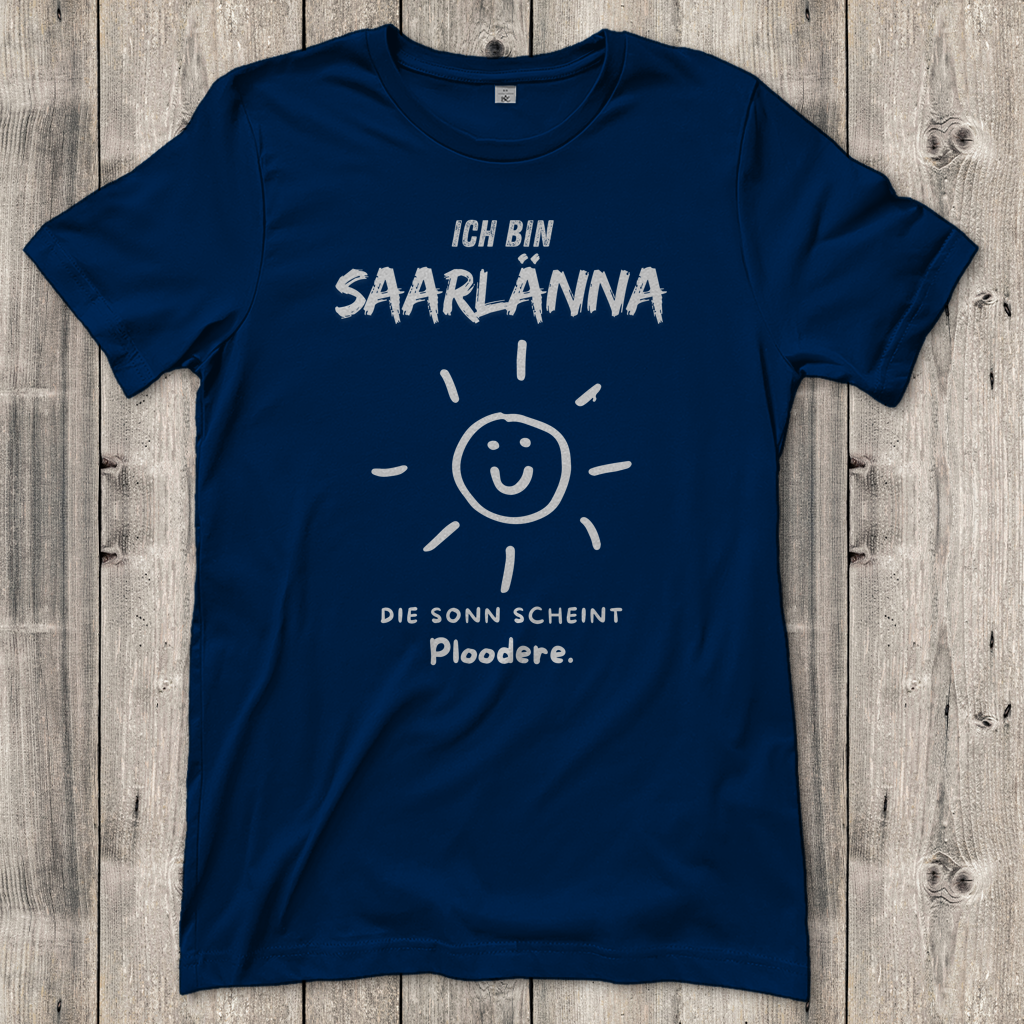 Damen T-Shirt mit Motiv: Ich bin Saarlänna - Die Sonn.