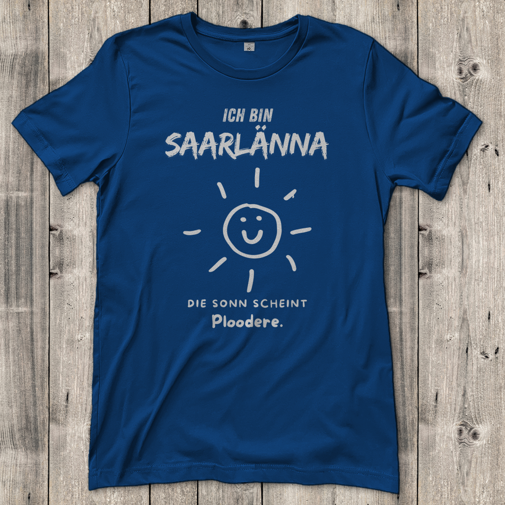 Damen T-Shirt mit Motiv: Ich bin Saarlänna - Die Sonn.