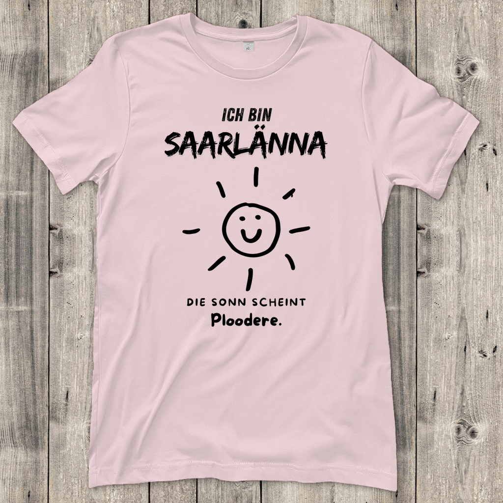 Damen T-Shirt mit Motiv: Ich bin Saarlänna - Die Sonn.