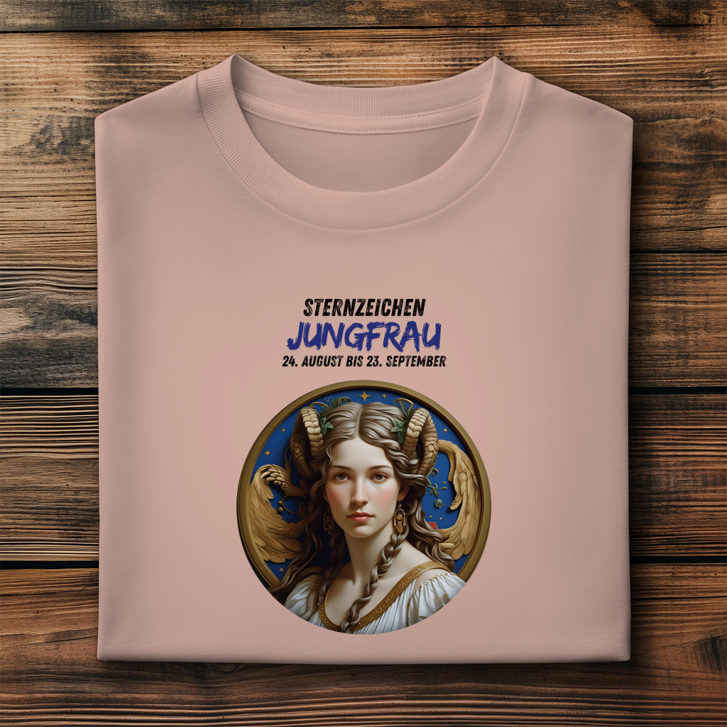 Herren Premium Bio T-Shirt ,mit Sternzeichen Motiv: Jungfrau