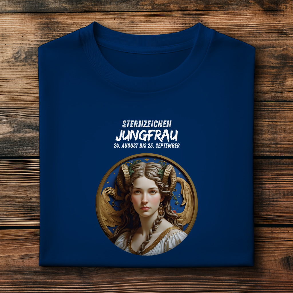 Herren Premium Bio T-Shirt ,mit Sternzeichen Motiv: Jungfrau