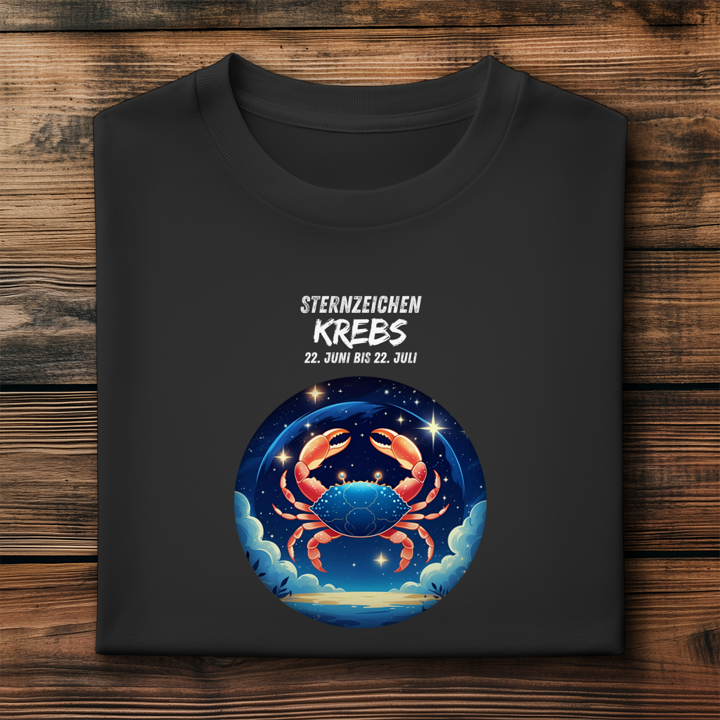 Herren Premium Bio T-Shirt ,mit Sternzeichen Motiv: Krebs