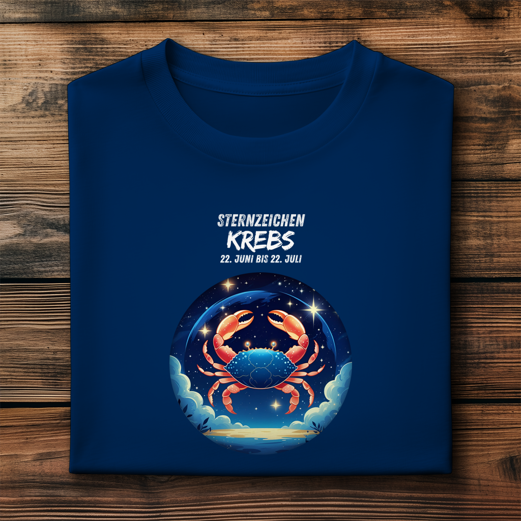 Herren Premium Bio T-Shirt ,mit Sternzeichen Motiv: Krebs