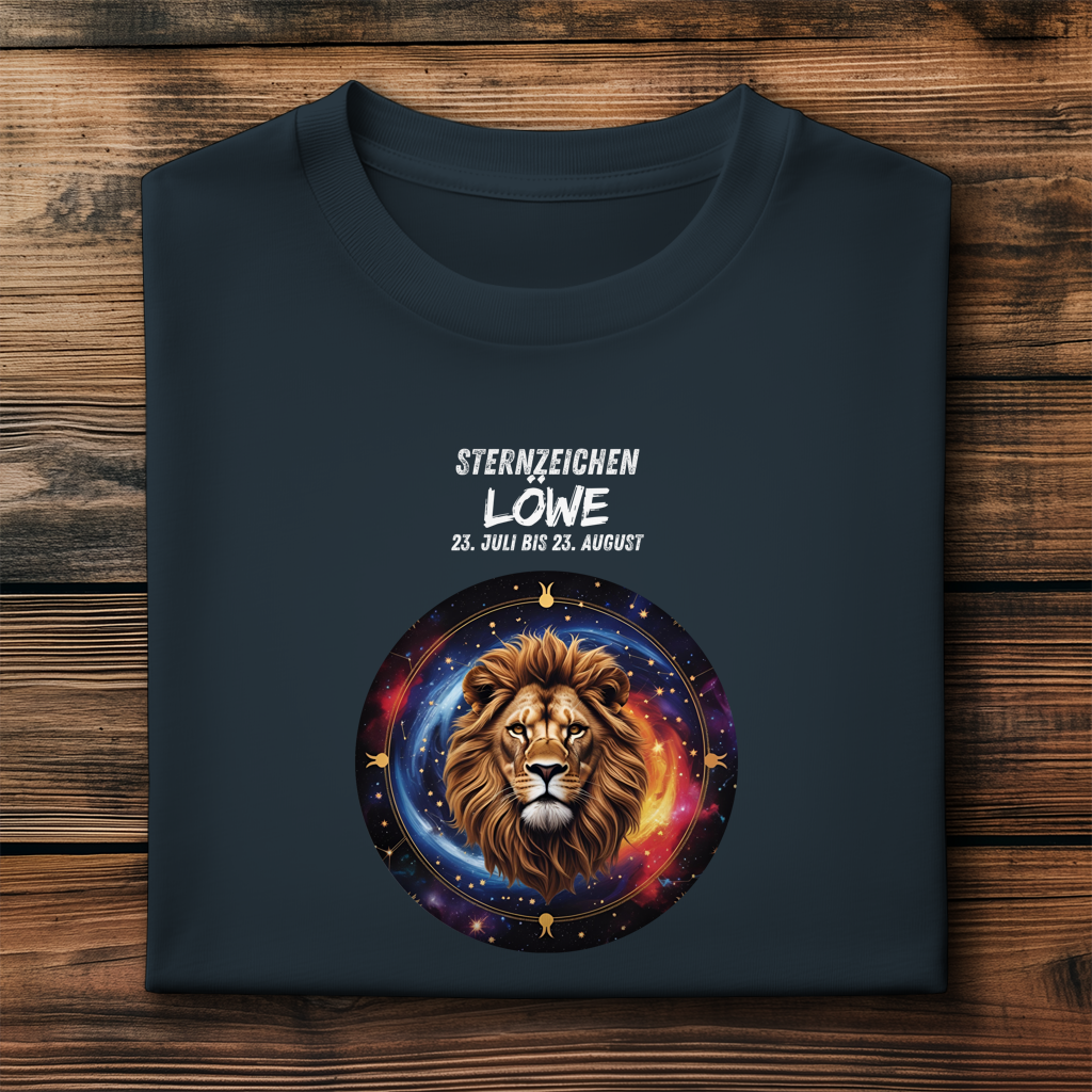 Herren Premium Bio T-Shirt ,mit Sternzeichen Motiv: Löwe