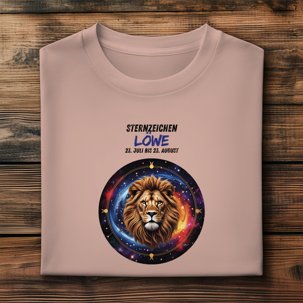 Herren Premium Bio T-Shirt ,mit Sternzeichen Motiv: Löwe