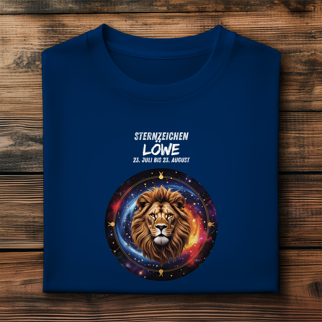 Herren Premium Bio T-Shirt ,mit Sternzeichen Motiv: Löwe