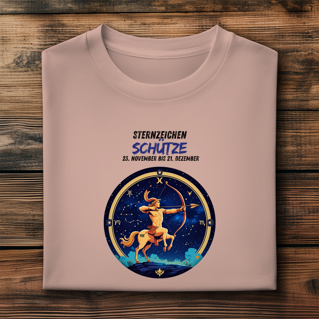 Herren Premium Bio T-Shirt ,mit Sternzeichen Motiv: Schütze