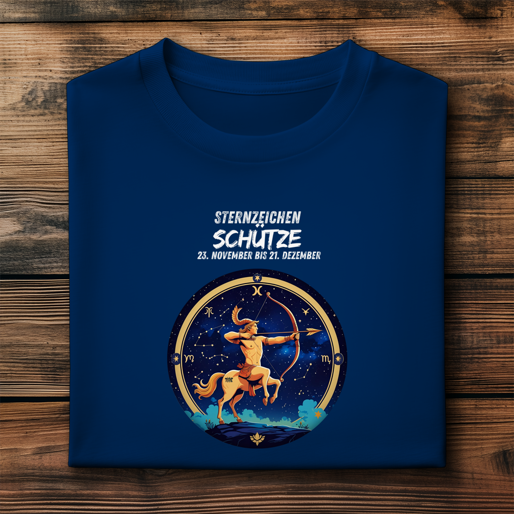 Herren Premium Bio T-Shirt ,mit Sternzeichen Motiv: Schütze