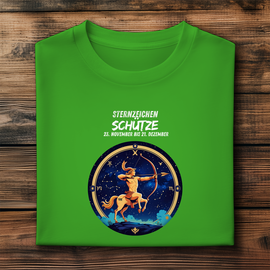 Herren Premium Bio T-Shirt ,mit Sternzeichen Motiv: Schütze