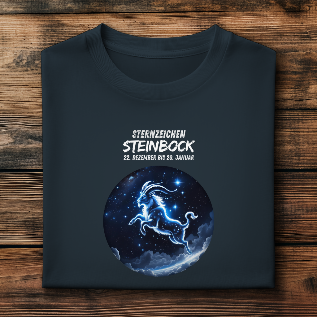 Herren Premium Bio T-Shirt ,mit Sternzeichen Motiv: Steinbock