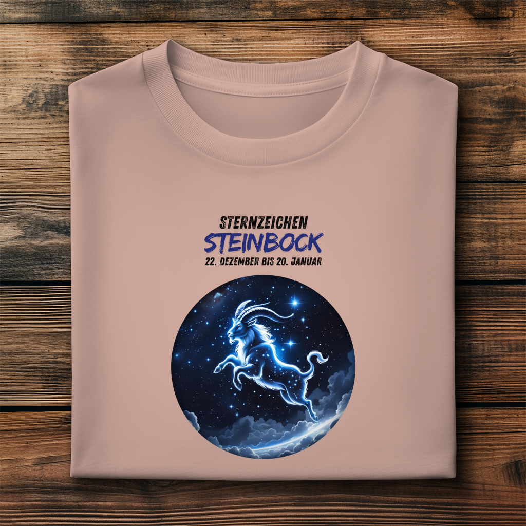 Herren Premium Bio T-Shirt ,mit Sternzeichen Motiv: Steinbock