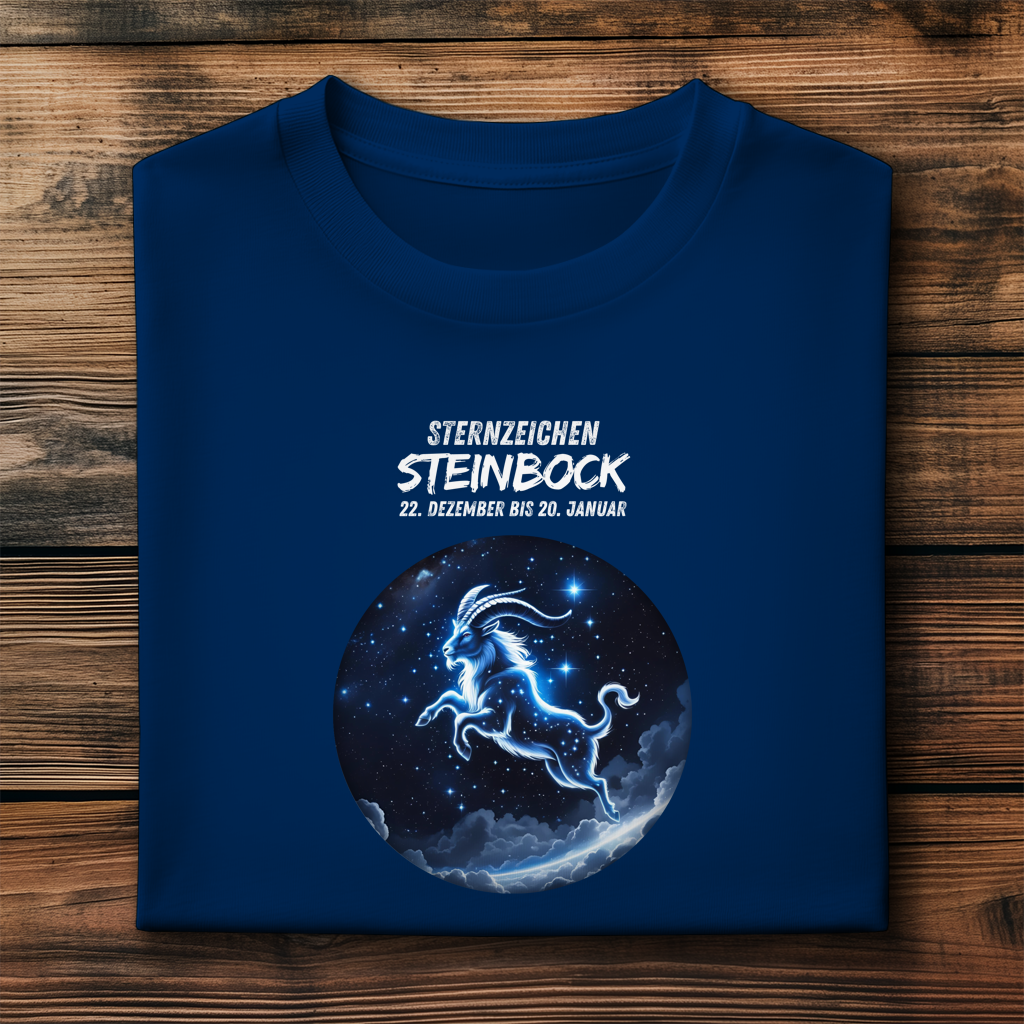 Herren Premium Bio T-Shirt ,mit Sternzeichen Motiv: Steinbock
