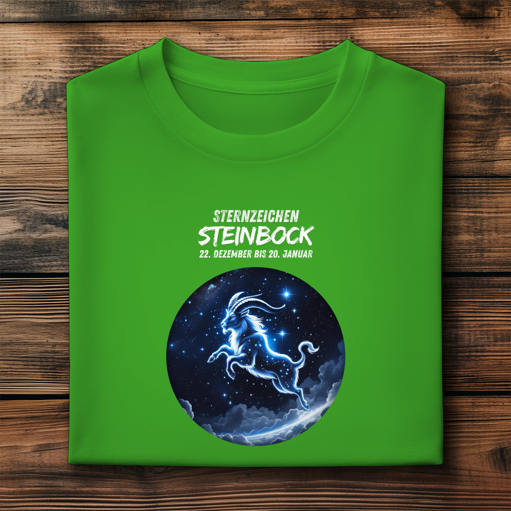 Herren Premium Bio T-Shirt ,mit Sternzeichen Motiv: Steinbock