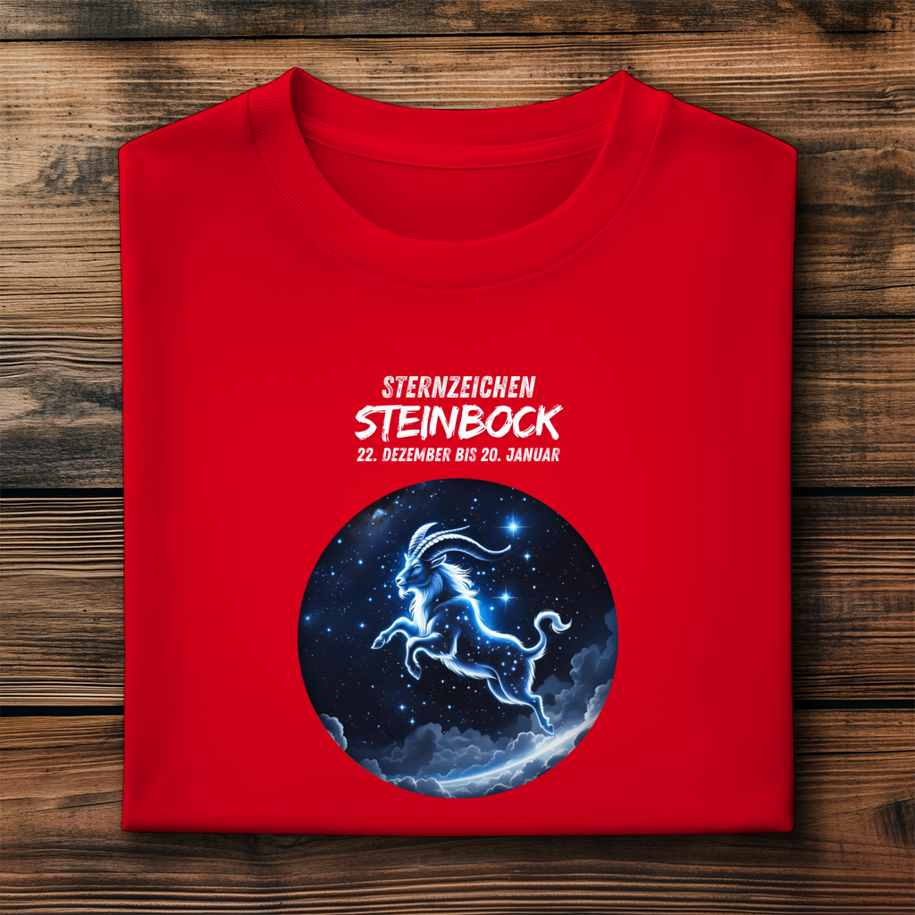 Herren Premium Bio T-Shirt ,mit Sternzeichen Motiv: Steinbock