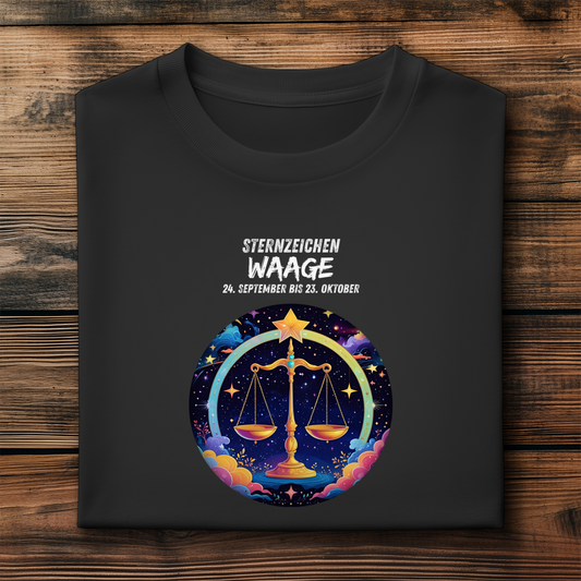 Herren Premium Bio T-Shirt ,mit Sternzeichen Motiv: Waage