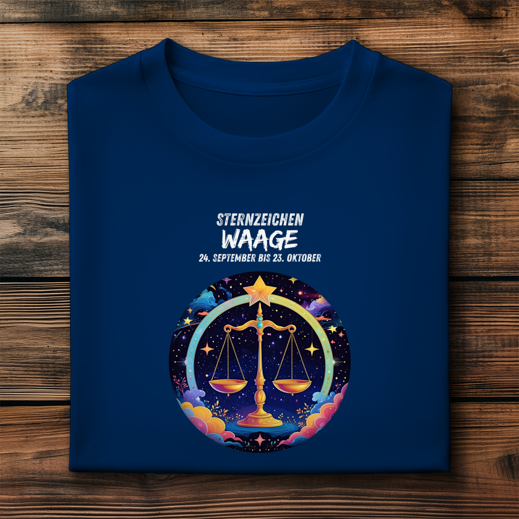 Herren Premium Bio T-Shirt ,mit Sternzeichen Motiv: Waage
