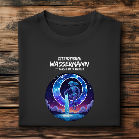 Herren Premium Bio T-Shirt ,mit Sternzeichen Motiv: Wassermann