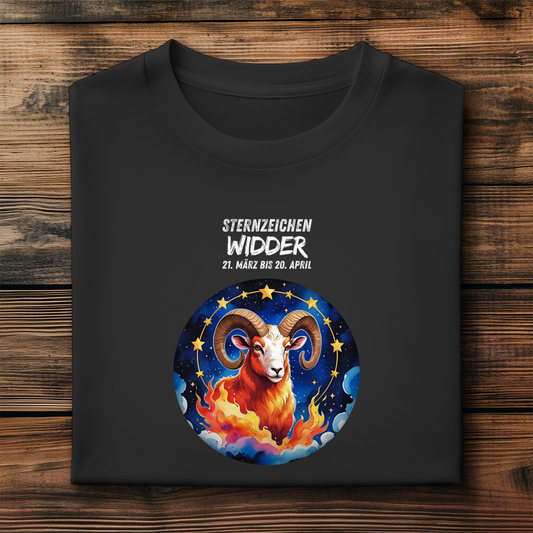 Herren Premium Bio T-Shirt ,mit Sternzeichen Motiv: Widder