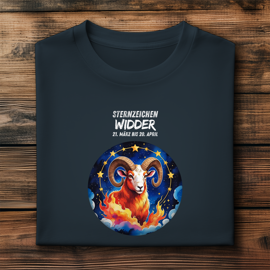 Herren Premium Bio T-Shirt ,mit Sternzeichen Motiv: Widder