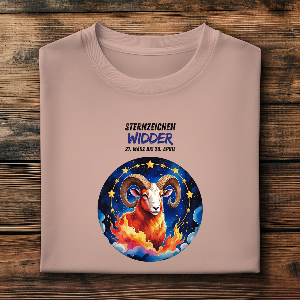 Herren Premium Bio T-Shirt ,mit Sternzeichen Motiv: Widder