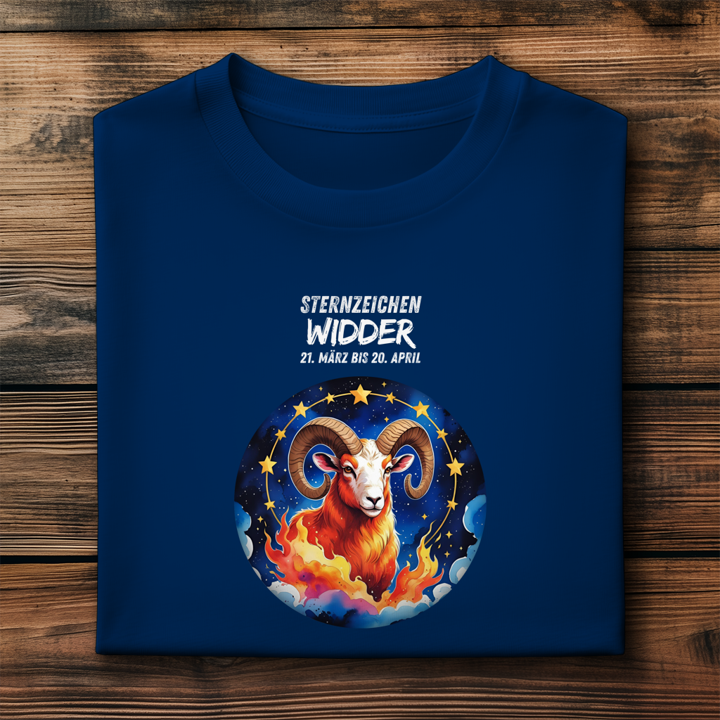 Herren Premium Bio T-Shirt ,mit Sternzeichen Motiv: Widder