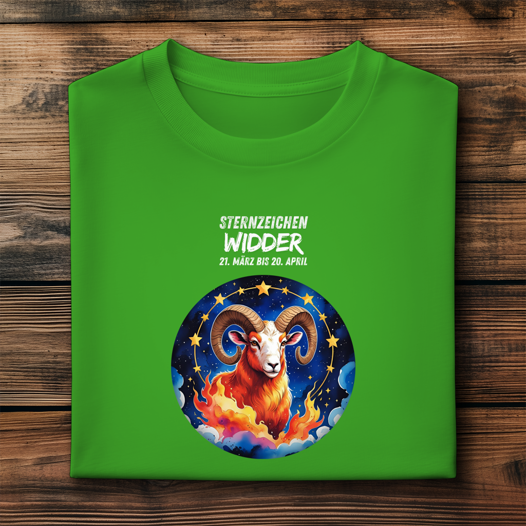 Herren Premium Bio T-Shirt ,mit Sternzeichen Motiv: Widder