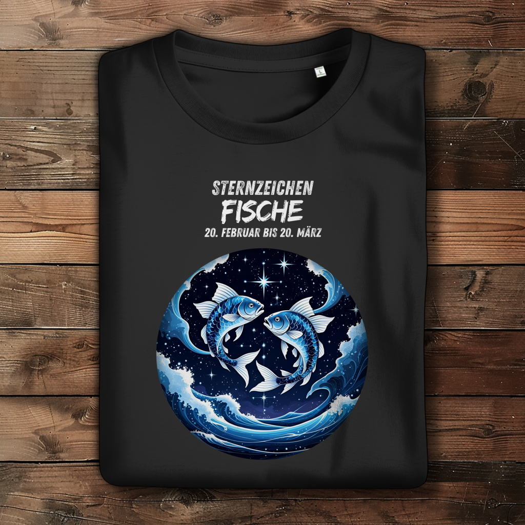 Damen Premium Bio T-Shirt ,mit Sternzeichen Motiv: Fische
