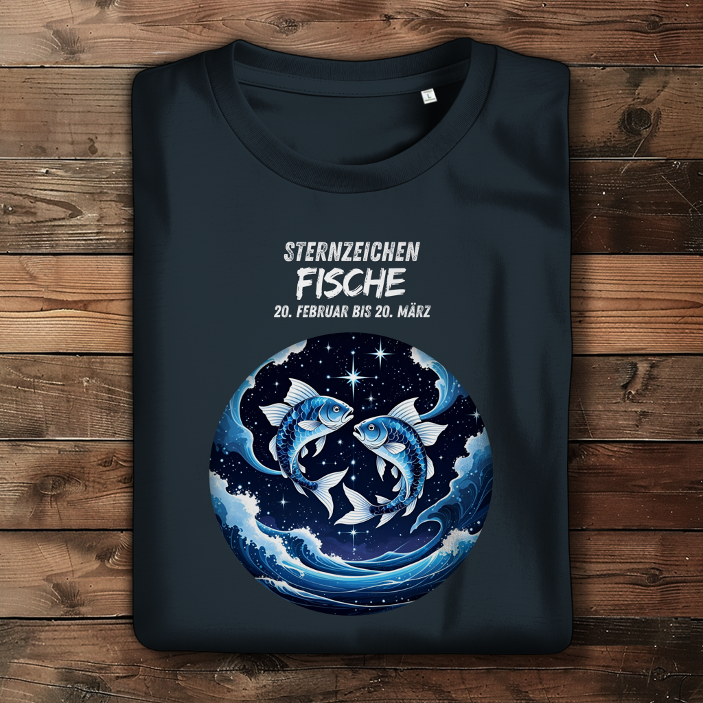 Damen Premium Bio T-Shirt ,mit Sternzeichen Motiv: Fische
