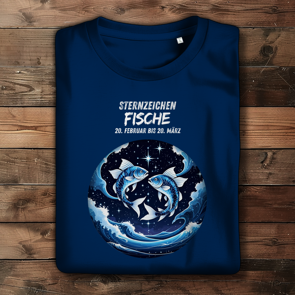 Damen Premium Bio T-Shirt ,mit Sternzeichen Motiv: Fische