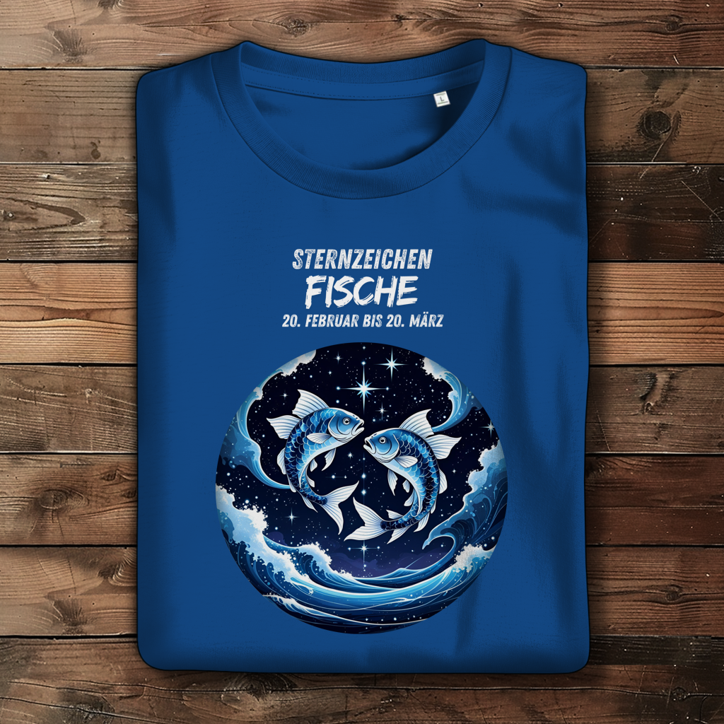 Damen Premium Bio T-Shirt ,mit Sternzeichen Motiv: Fische