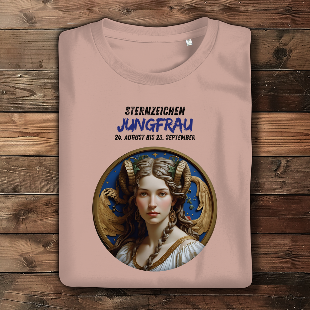 Damen Premium Bio T-Shirt ,mit Sternzeichen Motiv: Jungfrau
