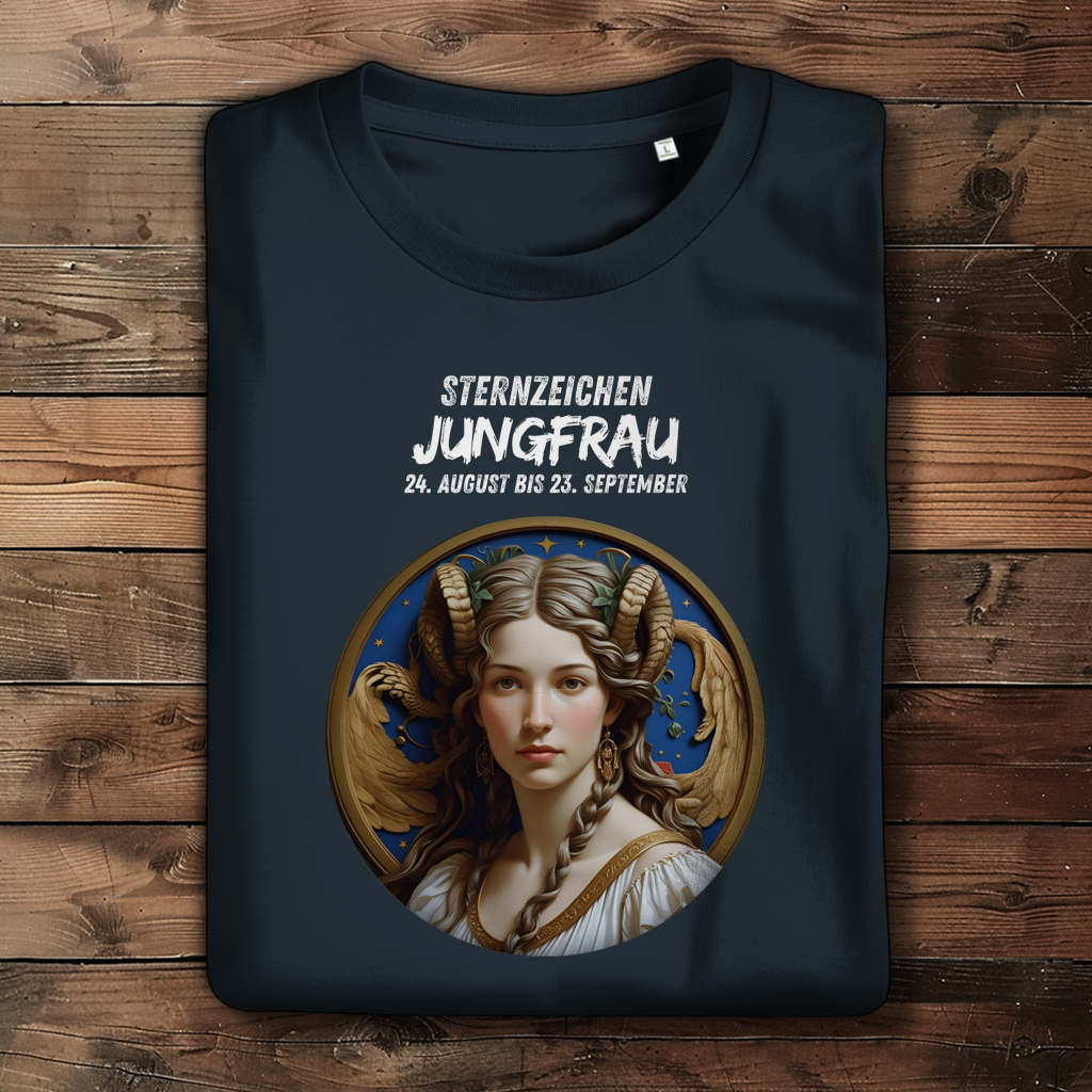 Damen Premium Bio T-Shirt ,mit Sternzeichen Motiv: Jungfrau