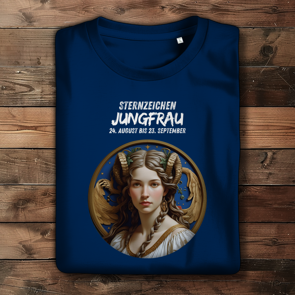 Damen Premium Bio T-Shirt ,mit Sternzeichen Motiv: Jungfrau