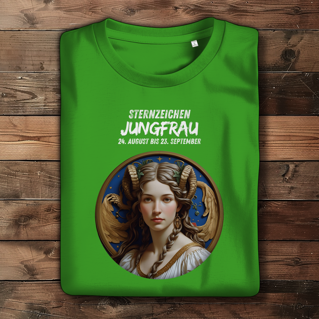 Damen Premium Bio T-Shirt ,mit Sternzeichen Motiv: Jungfrau