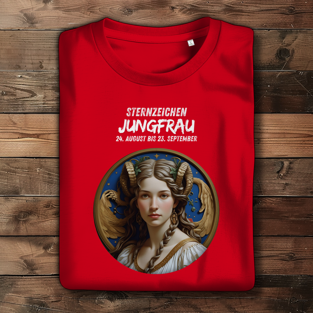 Damen Premium Bio T-Shirt ,mit Sternzeichen Motiv: Jungfrau