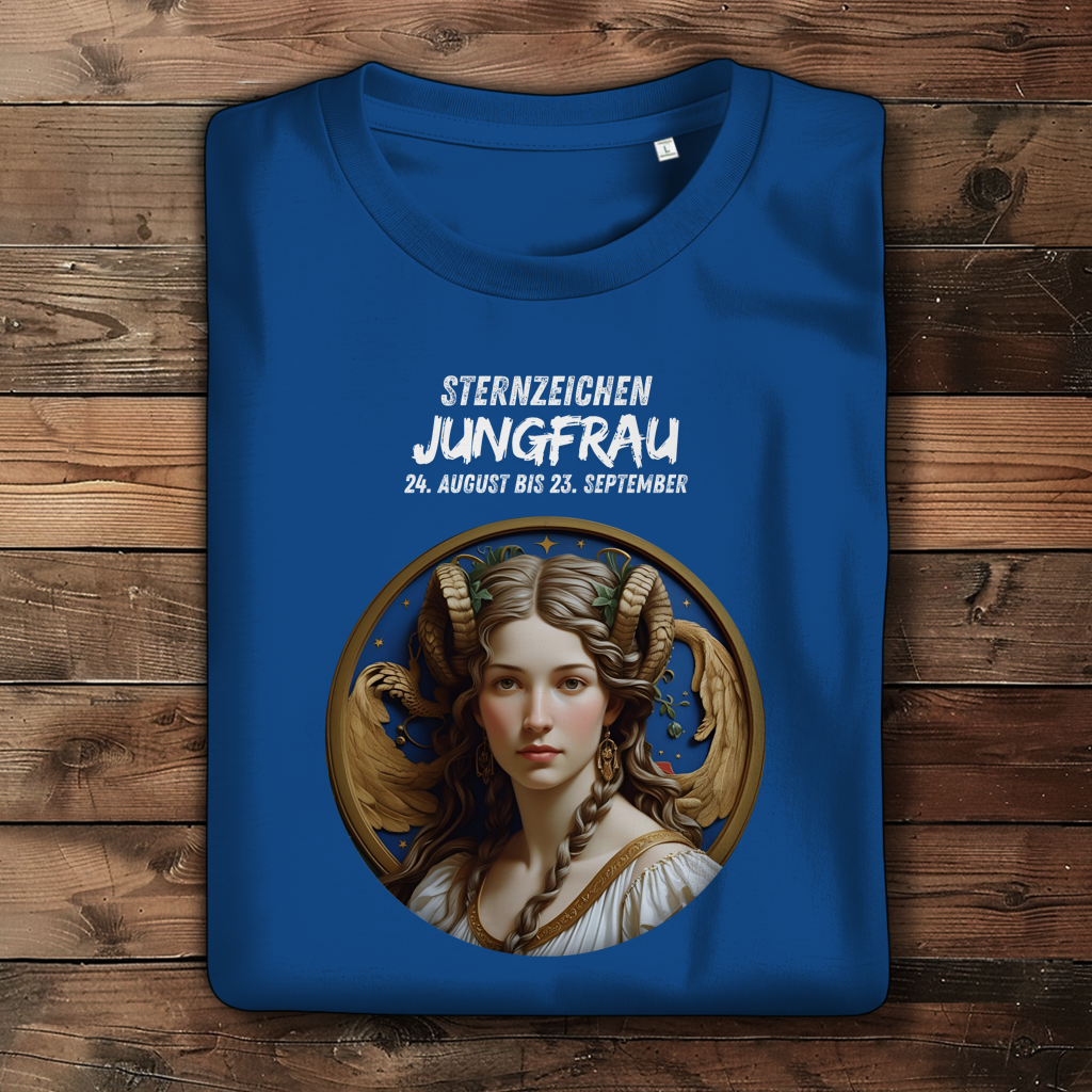 Damen Premium Bio T-Shirt ,mit Sternzeichen Motiv: Jungfrau