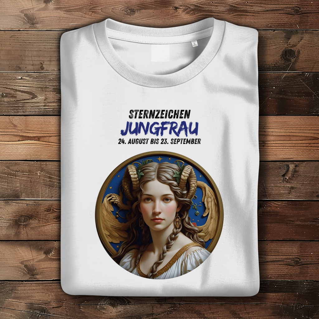 Damen Premium Bio T-Shirt ,mit Sternzeichen Motiv: Jungfrau