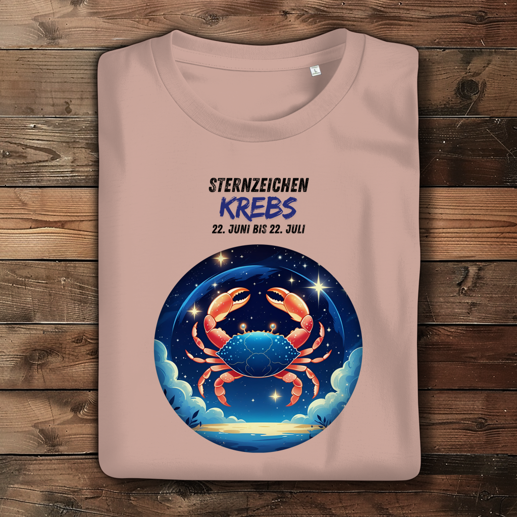 Damen Premium Bio T-Shirt ,mit Sternzeichen Motiv: Krebs