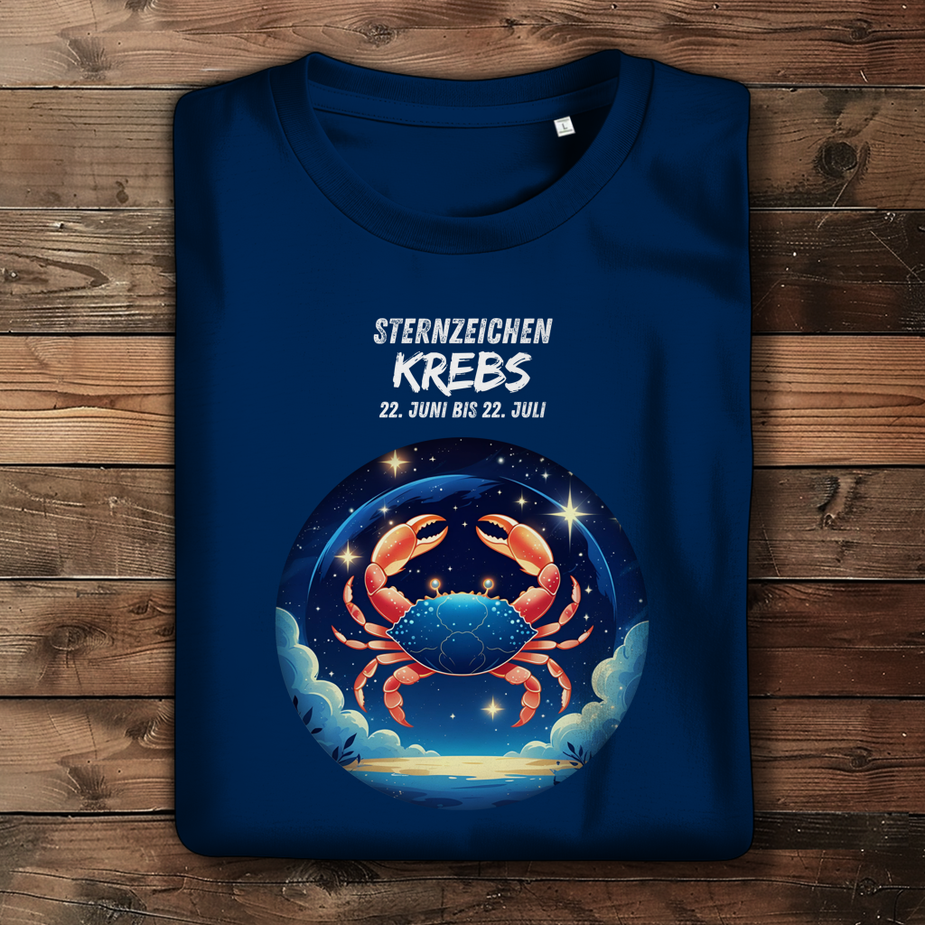 Damen Premium Bio T-Shirt ,mit Sternzeichen Motiv: Krebs