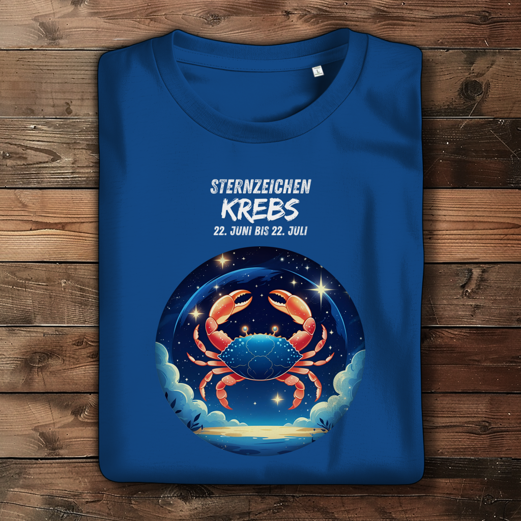 Damen Premium Bio T-Shirt ,mit Sternzeichen Motiv: Krebs