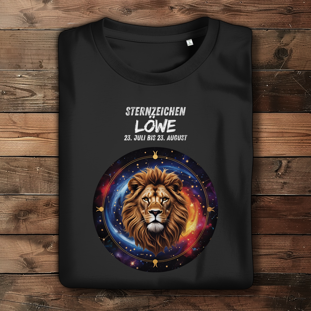 Damen Premium Bio T-Shirt ,mit Sternzeichen Motiv: Löwe