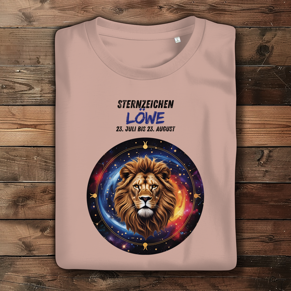 Damen Premium Bio T-Shirt ,mit Sternzeichen Motiv: Löwe