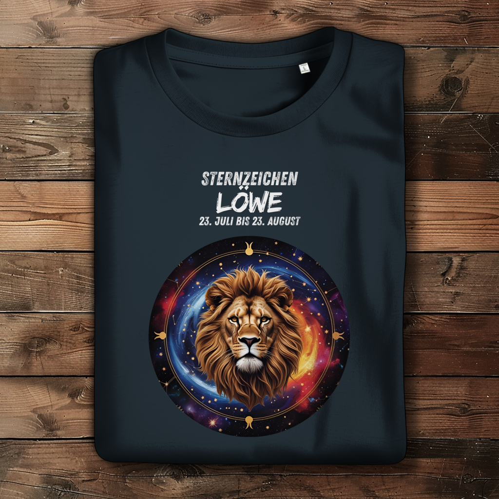 Damen Premium Bio T-Shirt ,mit Sternzeichen Motiv: Löwe