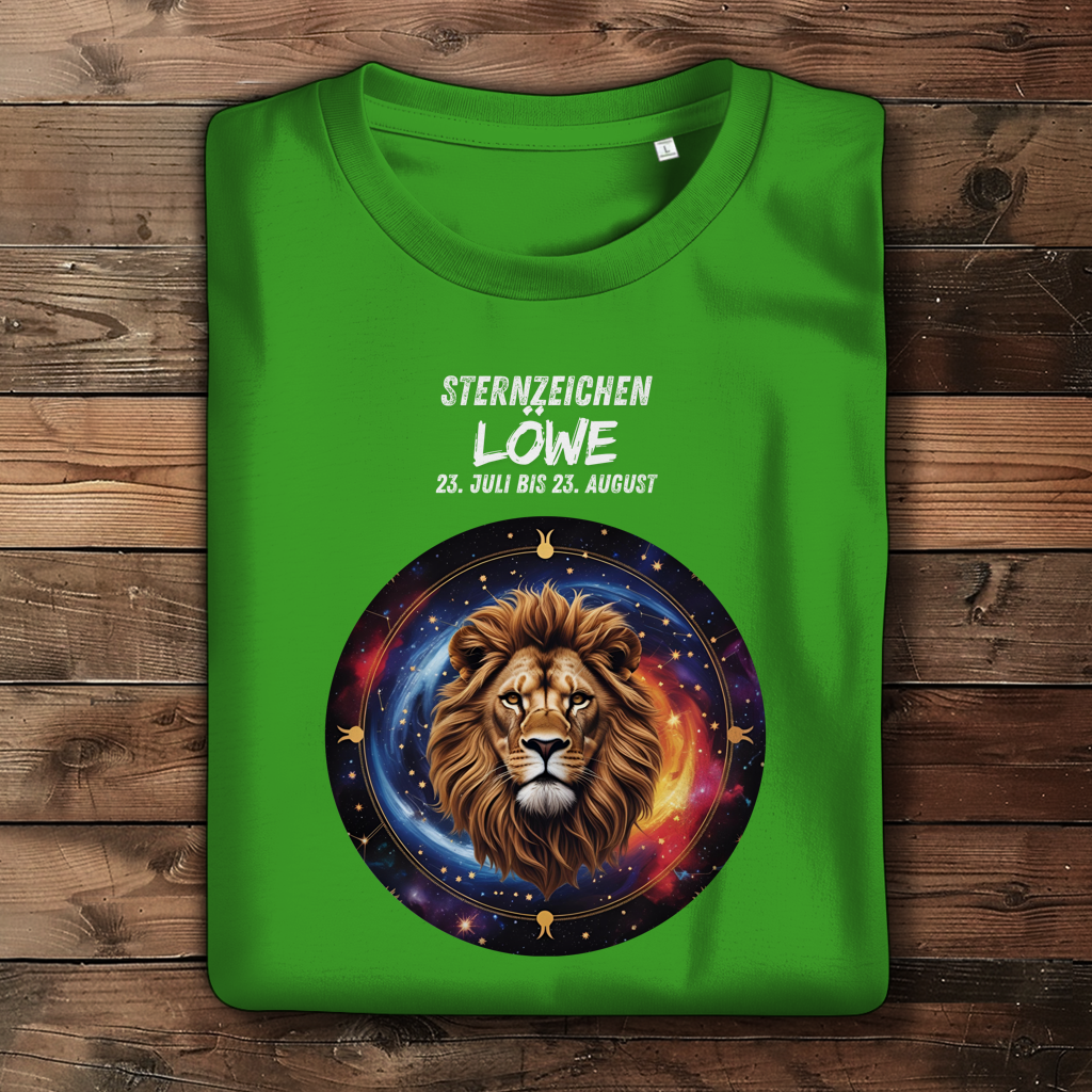 Damen Premium Bio T-Shirt ,mit Sternzeichen Motiv: Löwe