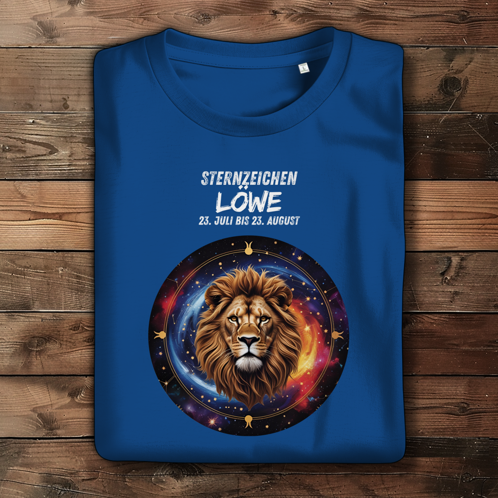 Damen Premium Bio T-Shirt ,mit Sternzeichen Motiv: Löwe